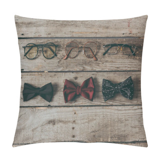 Personality  Stylish Eyeglasses And Bow Ties Pillow Covers