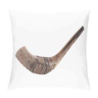 Personality  Shofar (horn) Isolated On White. Jewish Traditional Symbol Pillow Covers