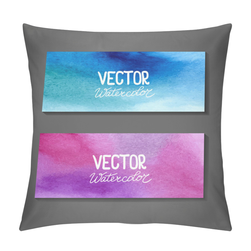 Personality  Vector watercolor banners. Abstract background with watercolors pillow covers