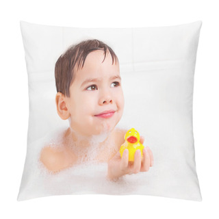 Personality  Boy Taking A Bath Pillow Covers