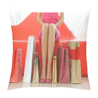 Personality  Woman Shopping Pillow Covers