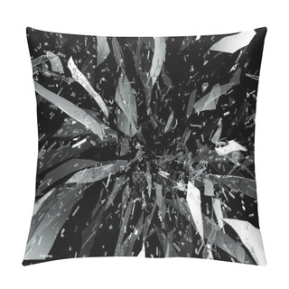 Personality  Pieces Of Shattered Glass Isolated Pillow Covers