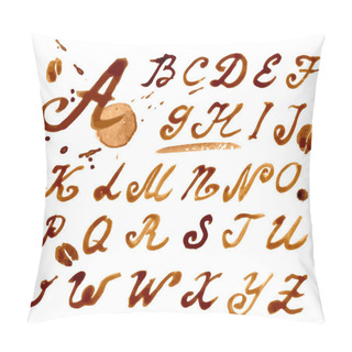 Personality  Font With  Coffee Splashes Pillow Covers