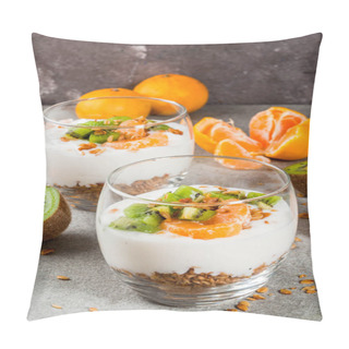 Personality  Tangerine And Kiwi Yogurt Granola Dessert Pillow Covers
