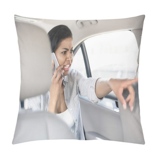 Personality  African American Woman In Taxi   Pillow Covers