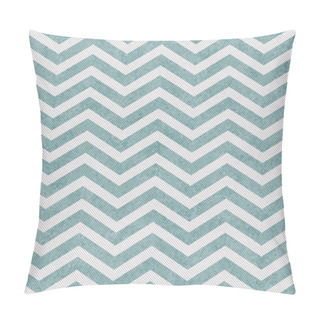 Personality  Pale Teal And White Zigzag Textured Fabric Background Pillow Covers