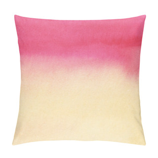 Personality  Gradient From Pink To Orange. Textural Background. Hand Drawn Watercolor On Wet Paper Illustration Pillow Covers