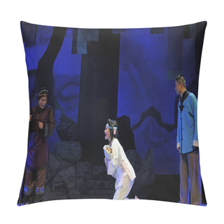 Personality  Pretty Chinese Traditional Opera Actress With Theatrical Costume Pillow Covers