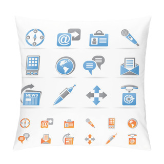 Personality  Business, Office And Internet Icons Pillow Covers