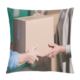 Personality  Senior Couple With Cardboard Box  Pillow Covers