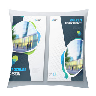 Personality  Brochure Template Layout Design. Corporate Business Annual Report, Catalog, Magazine, Flyer Mockup. Creative Modern Bright Concept Pillow Covers