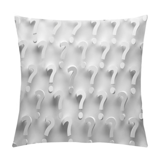 Personality  White Pattern With White Question Marks Pillow Covers