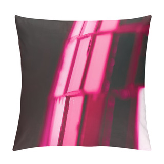 Personality  Close-up View Of Shiny Pink Disco Ball On Black Background Pillow Covers