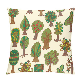 Personality  Forest Trees  Seamless Pattern Pillow Covers