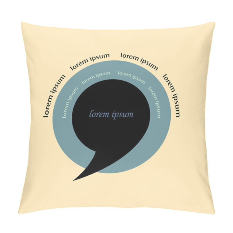 Personality  Retro style speech bubble pillow covers
