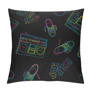 Personality  Hip Hop Music Seamless Pattern Pillow Covers