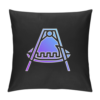 Personality  Boat Blue Gradient Vector Icon Pillow Covers