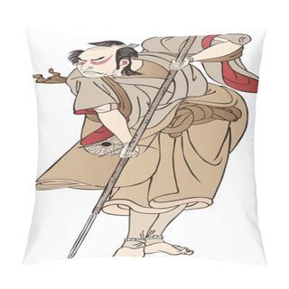 Personality  Ukiyo-e Kabuki Actor 45 Pillow Covers