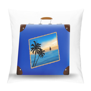 Personality  Postcard Depicting The Beach, Which Is Labeled On The Bag Pillow Covers