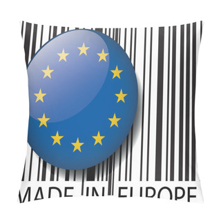 Personality  Made In Europe Barcode. Vector Illustration Pillow Covers