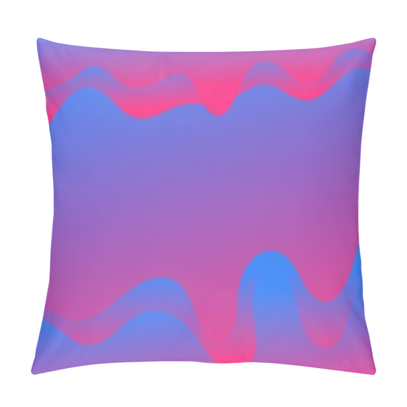 Personality  Nice background with beautiful gradation waves in blue pink, abstract background pillow covers