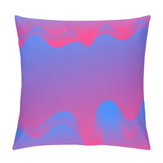 Personality  Nice Background With Beautiful Gradation Waves In Blue Pink, Abstract Background Pillow Covers