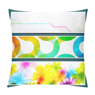 Personality  Vector Set Of Web Banners Pillow Covers