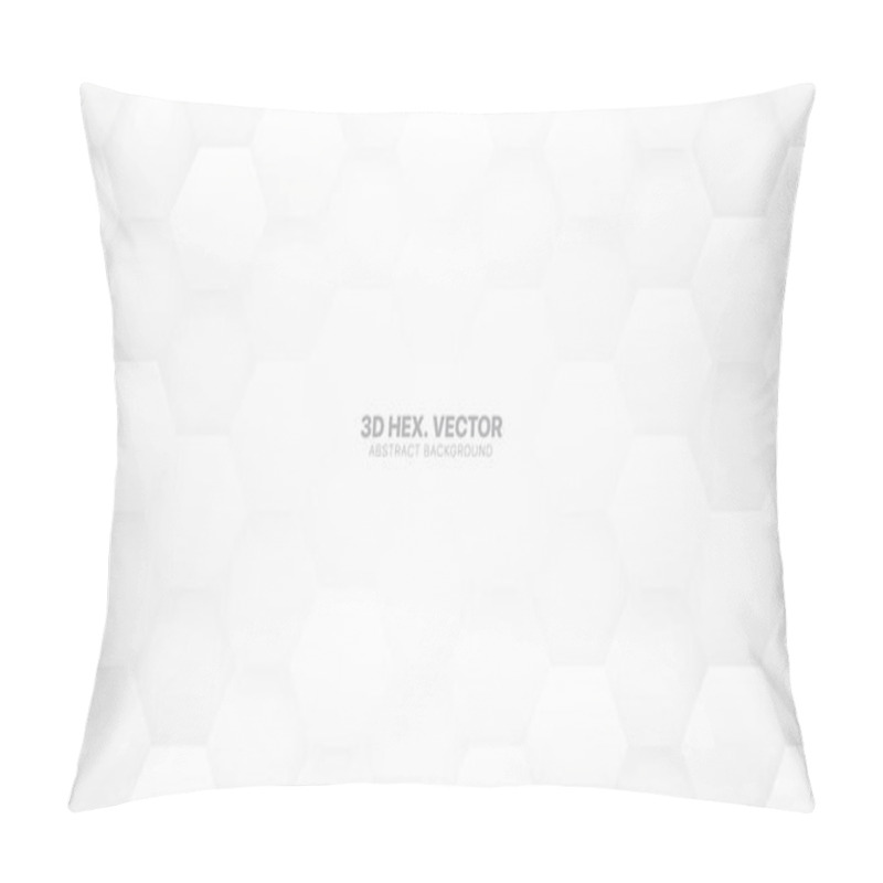 Personality  Technologic 3D Vector Hexagons White Abstract Background Pillow Covers