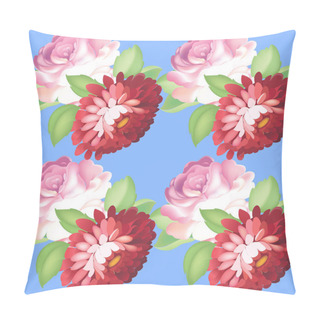 Personality  Seamless Rose Pattern. Vector Illustration Pillow Covers