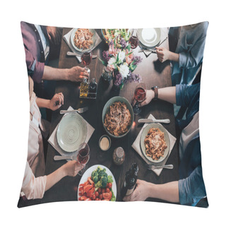 Personality  Friends Having Dinner  Pillow Covers