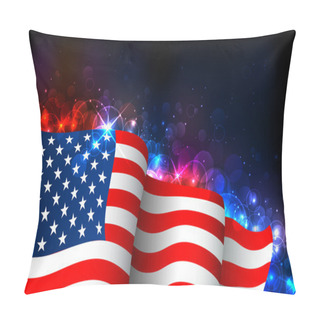 Personality  Glowing American Flag Pillow Covers