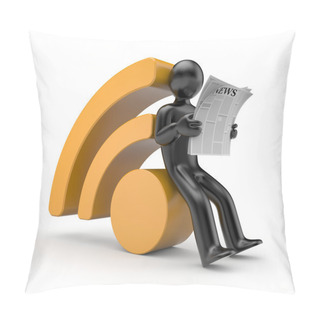 Personality  Person Reading RSS News Pillow Covers