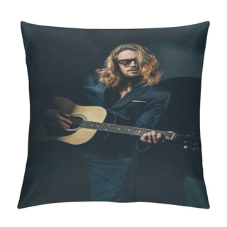 Personality  Stylish Man With Guitar Pillow Covers