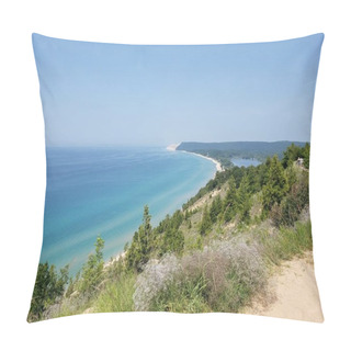 Personality  Empire Bluff Scenic Lookout, Empire Bluff Trail, Sleeping Bear Dunes National Lakeshore, Michigan Pillow Covers