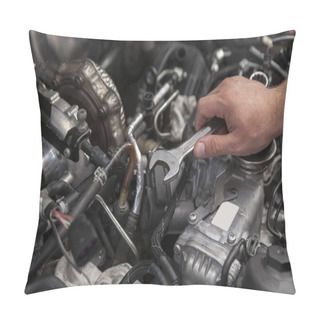 Personality  Mechanic Working On Engine Repairs Pillow Covers