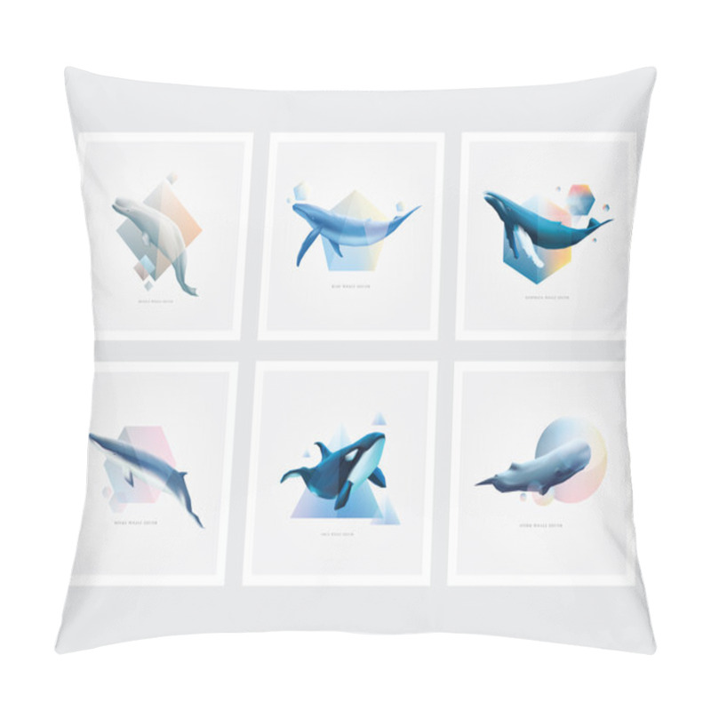 Personality  marine mammals symbol decorations. pillow covers