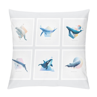 Personality  Marine Mammals Symbol Decorations. Pillow Covers