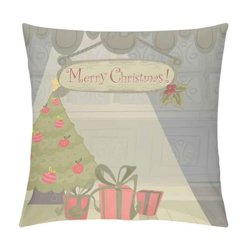 Personality  Vector Christmas holiday card pillow covers