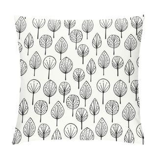 Personality  Seamless Linear Texture With Ornamental Leaves Pillow Covers