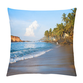 Personality  Tropical Paradise Beach On Sunrise Light Pillow Covers