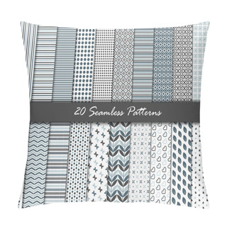 Personality  Set Of 20 Seamless Patterns Pillow Covers