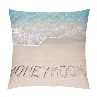 Personality  Honeymoon Written On The Sand Pillow Covers