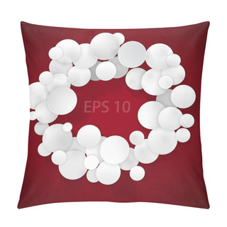 Personality  Bubbles Design On A Red Background Design Pillow Covers