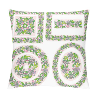 Personality  Set Of Different Patterns And Borders - Square, Rectangular, Rou Pillow Covers