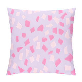 Personality  Top View Of Purple Texture With Pink Paint Stains For Background Pillow Covers