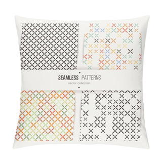 Personality  Cross Stitch Seamless Pattern Set. Pillow Covers