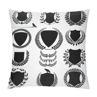 Personality  Set - Shield And Laurel Wreath Pillow Covers