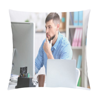 Personality  Handsome Young Programmer   Pillow Covers