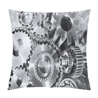 Personality  Cogwheels, Gears And Timing Chains, Titanium And Steel Pillow Covers
