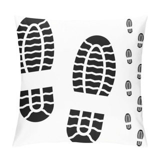 Personality  Black And White Boot Prints Pillow Covers